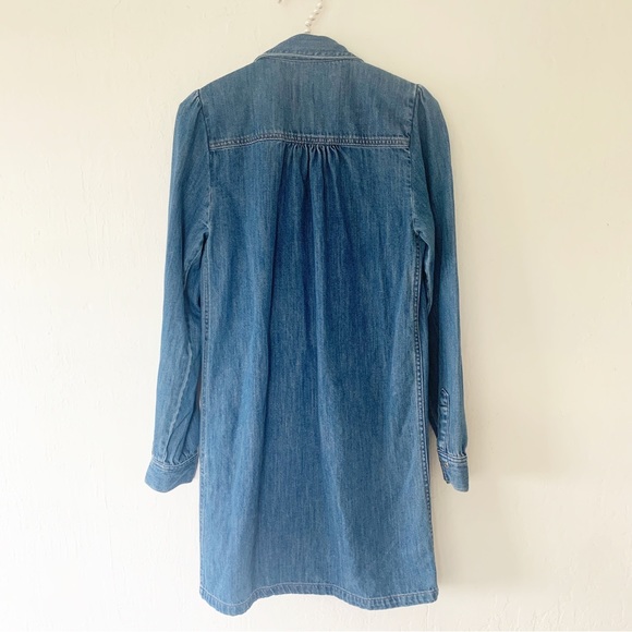 Zara Snap Button Denim Dress - Picture 5 of 12